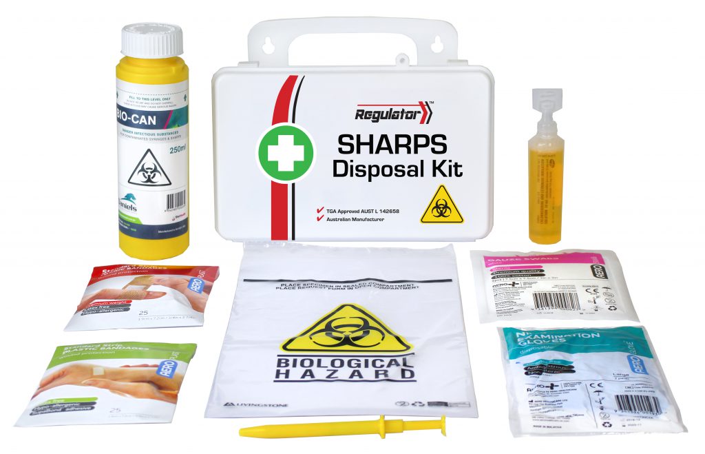 Sharps needle disposal kit